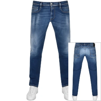 Shop Replay Anbass Hyperflex Jeans Blue