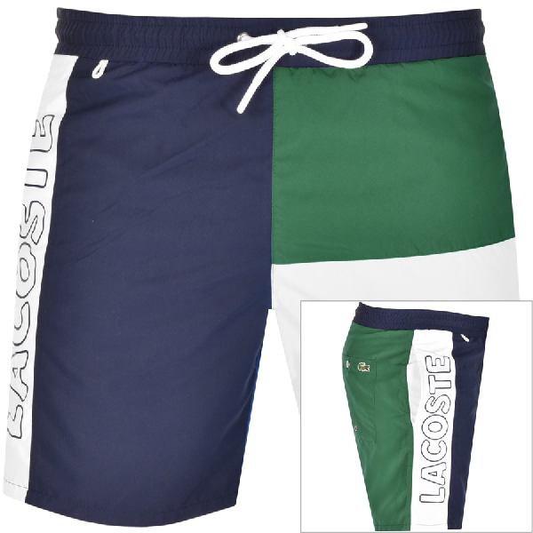green lacoste swim shorts