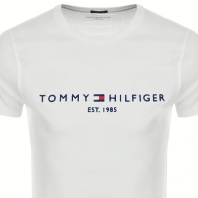 Tommy Hilfiger Embroidered Flag Logo T-shirt In White | ModeSens