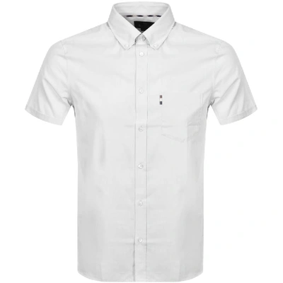 Shop Aquascutum Casper Poplin Short Sleeve Shirt White