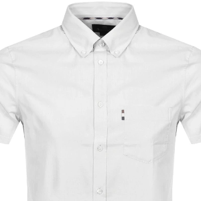 Shop Aquascutum Casper Poplin Short Sleeve Shirt White
