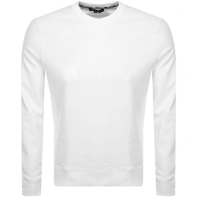 Shop Aquascutum Waterfield Crew Neck Sweatshirt White