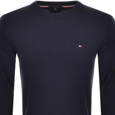 Shop Tommy Hilfiger Crew Neck Knit Jumper Navy