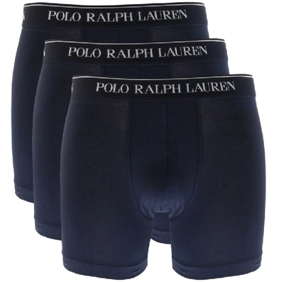 Shop Ralph Lauren Underwear 3 Pack Boxer Shorts Navy