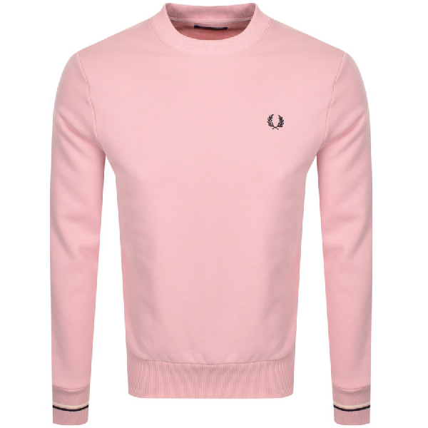 Fred Perry Crew Neck Sweatshirt Pink | ModeSens
