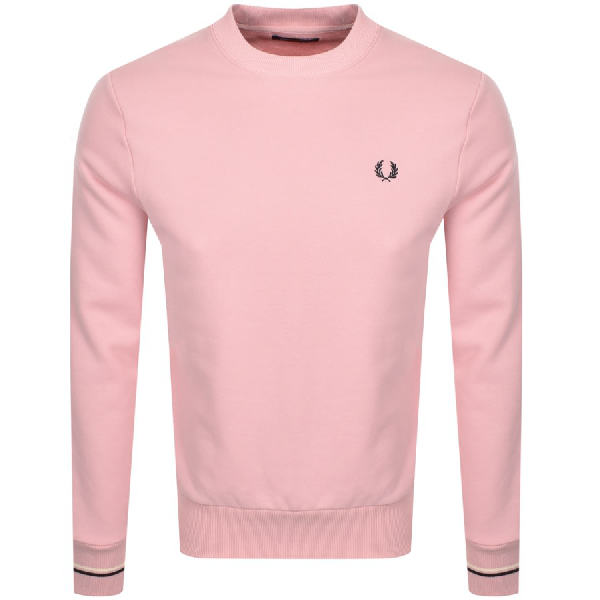 pink fred perry sweatshirt