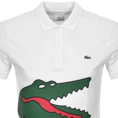 Lacoste X Jean-michel Tixier Logo Print Polo Shirt In White | ModeSens