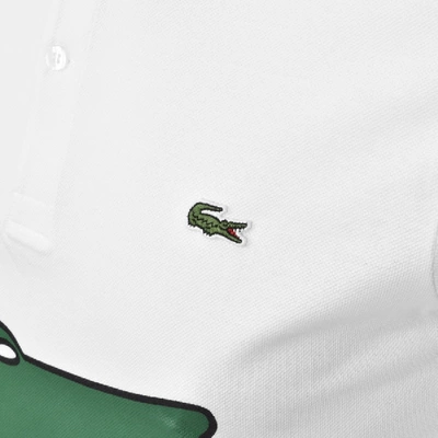 Lacoste X Jean-michel Tixier Logo Print Polo Shirt In White | ModeSens