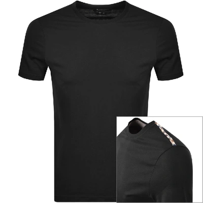 Shop Aquascutum Southport Club Check T Shirt Black