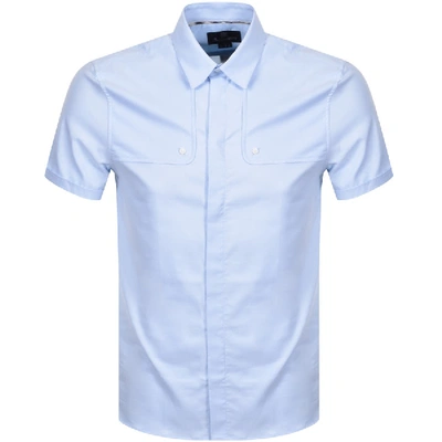 Shop Aquascutum Batley Short Sleeve Shirt Blue