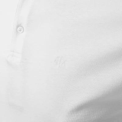 Shop Armani Exchange Short Sleeve Polo T Shirt White