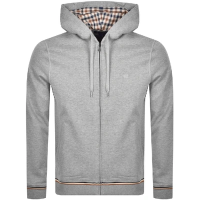 Shop Aquascutum Silverstone Full Zip Hoodie Grey