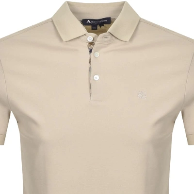 Shop Aquascutum Hillington Polo T Shirt Beige