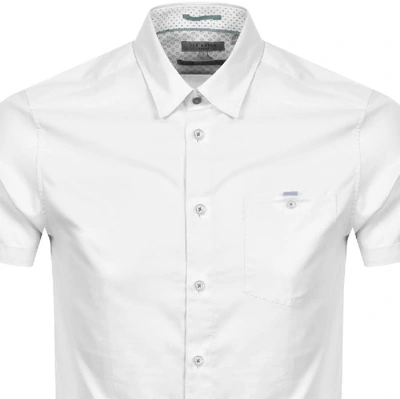 Shop Ted Baker Oxford Short Sleeved Shirt White