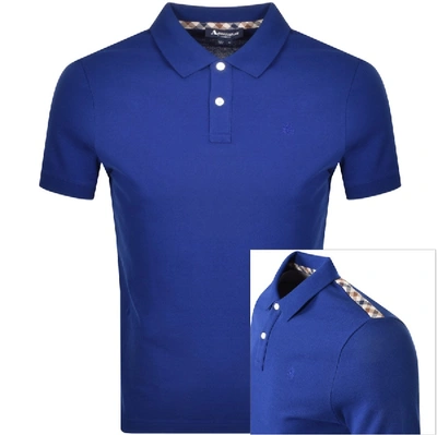 Shop Aquascutum Hill Polo T Shirt Blue