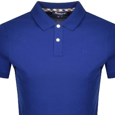 Shop Aquascutum Hill Polo T Shirt Blue