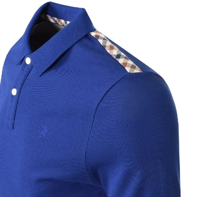 Shop Aquascutum Hill Polo T Shirt Blue