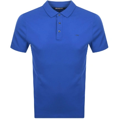 Shop Michael Kors Sleek Polo T Shirt Blue