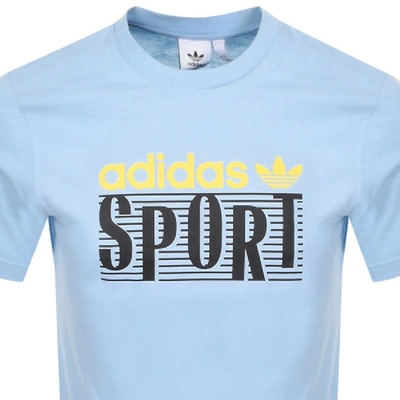 Shop Adidas Originals Sport Logo T Shirt Blue