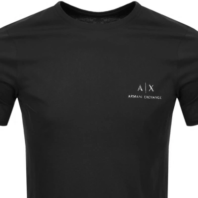 Shop Armani Exchange Crew Neck Logo T Shirt Black