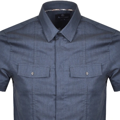 Shop Aquascutum Smith Casual Short Sleeve Shirt Navy