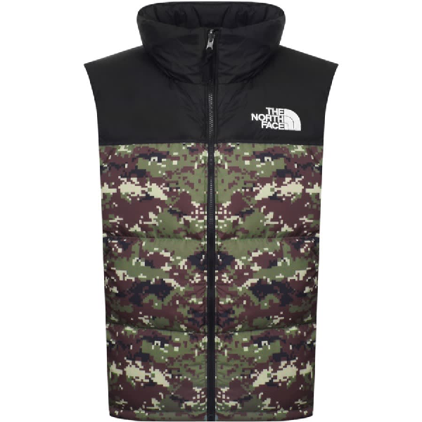 north face gilet camo