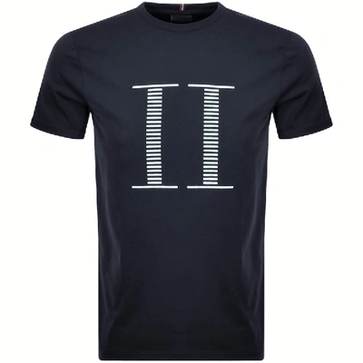 Shop Les Deux Crew Neck Encore T Shirt Navy