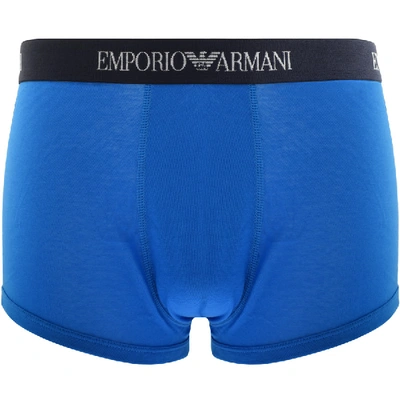 Shop Armani Collezioni Emporio Armani Underwear 3 Pack Boxers In Blue