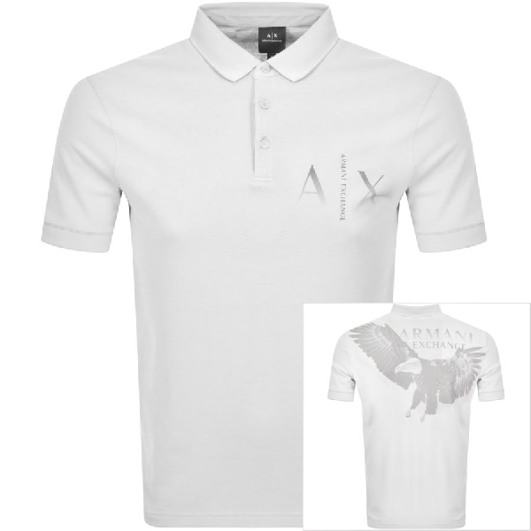 armani exchange white polo