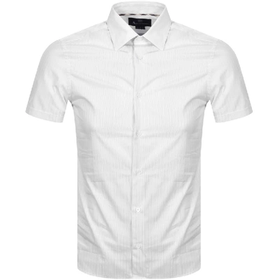 Shop Aquascutum Stafford Twill Short Sleeve Shirt White