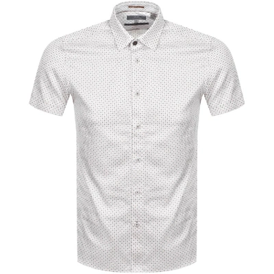 Shop Ted Baker Sortit Geo Short Sleeved Shirt White
