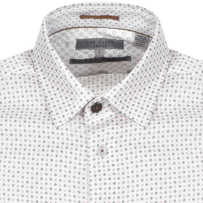 Shop Ted Baker Sortit Geo Short Sleeved Shirt White