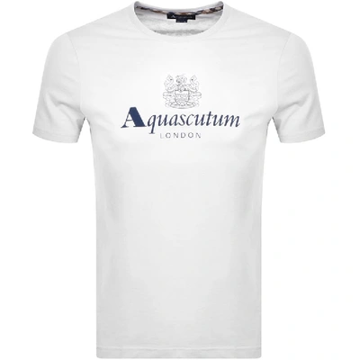 Shop Aquascutum Griffin T Shirt White