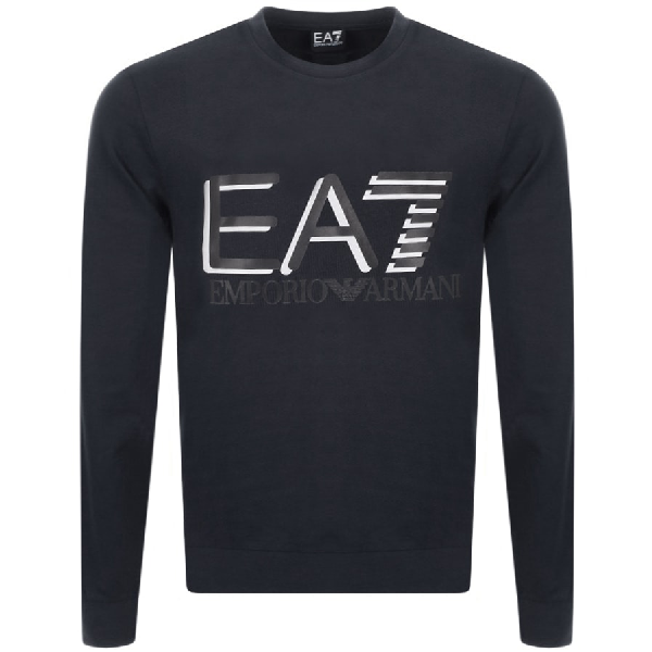 Ea7 Emporio Armani Logo Sweatshirt Navy 