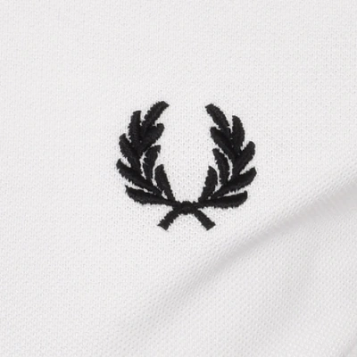 Shop Fred Perry Twin Tipped Polo T Shirt White