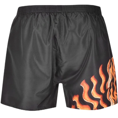 Shop Dsquared2 Tiger Print Swim Shorts Black
