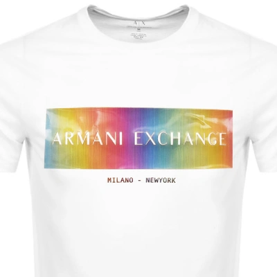 Shop Armani Exchange Crew Neck Logo T Shirt White