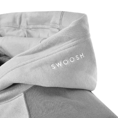 Shop Nike Swoosh Logo Hoodie Grey
