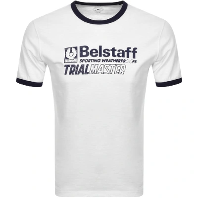 Shop Belstaff Ringer Trialmaster T Shirt White