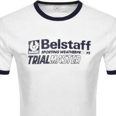 Shop Belstaff Ringer Trialmaster T Shirt White