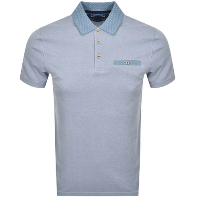 Shop Ted Baker Carosel Polo T Shirt Blue