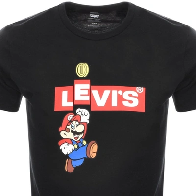 Levi's X Super Mario Boxtab Bing Logo T-shirt In Black | ModeSens