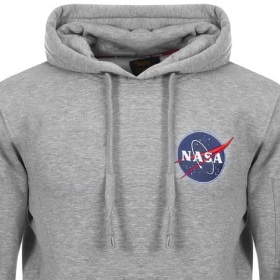 Shop Alpha Industries Space Shuttle Hoodie Grey