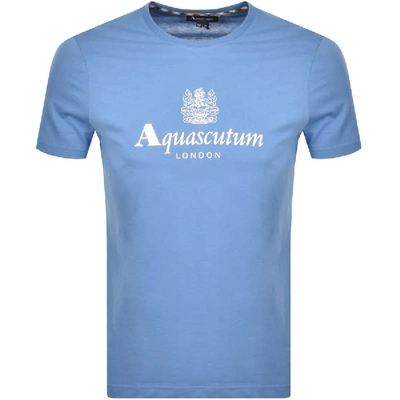 Shop Aquascutum Griffin T Shirt Blue