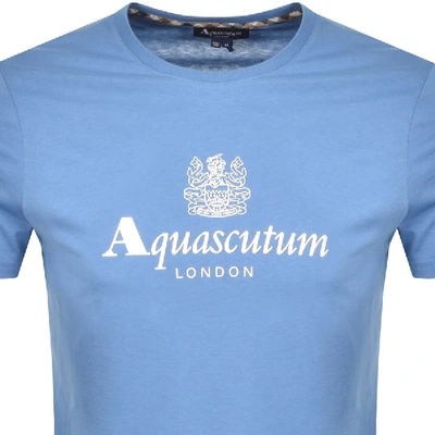 Shop Aquascutum Griffin T Shirt Blue