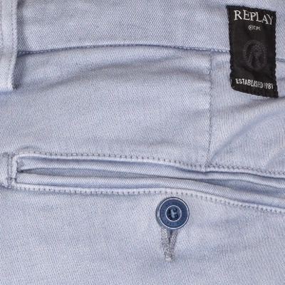 Shop Replay Lehoen Denim Shorts Blue