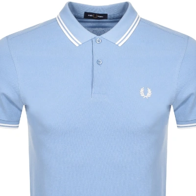 Shop Fred Perry Twin Tipped Polo T Shirt Blue