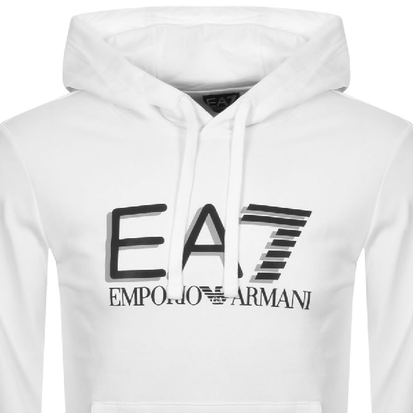 ea7 white hoodie