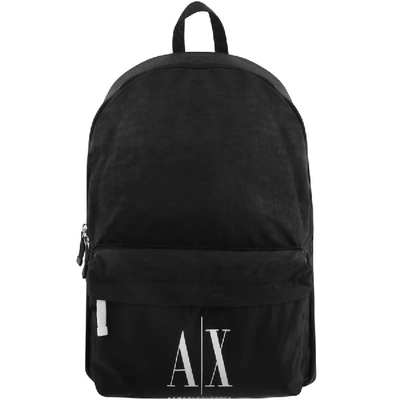 Shop Armani Exchange Logo Backpack Black