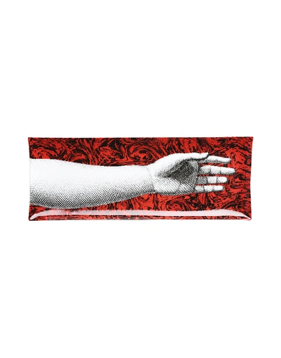 Shop Fornasetti Don Giovanni Tray Decorative Plate Red Size - Porcelain